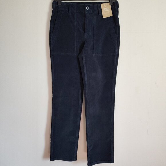 Ladies SZ 25 Madewell Navy Slim Straight-Leg Utility Corduroy Pants - Picture 1 of 7